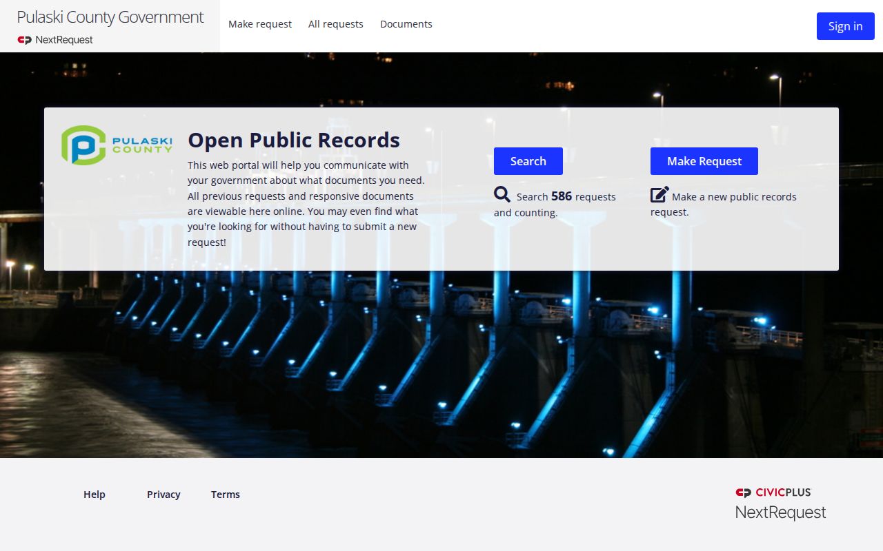 Little Rock people search Pulaski County public-records request portal