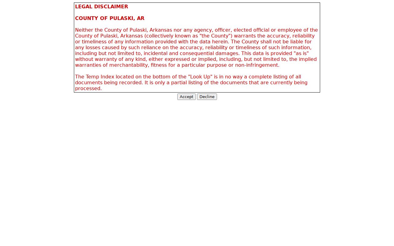 Little Rock people search Pulaski County deed and DBA search portal