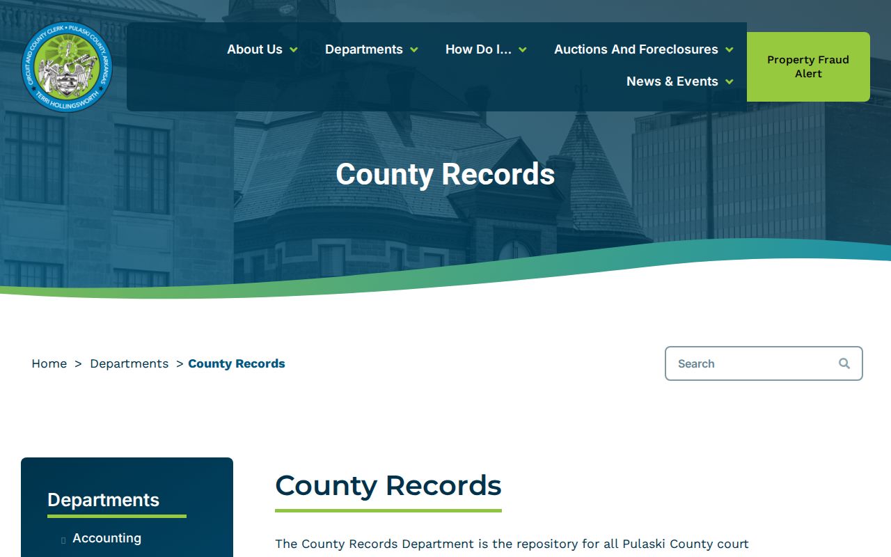 Little Rock records County Records certified copy process