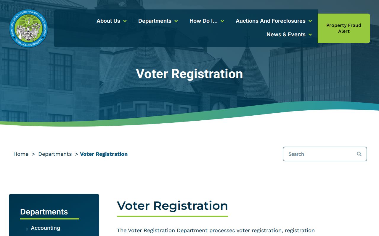 Little Rock voter records at the Pulaski County voter desk