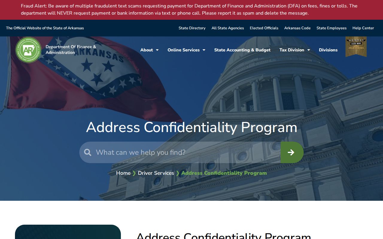 Little Rock voter records and Arkansas Address Confidentiality Program protections